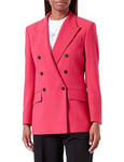 HUGO Women's Amalisa Jacket, Medium Pink663, 8