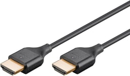 Goobay Slim Ultra High Speed HDMI-kabel med Ethernet, 8K@60Hz, 0,5m - Svart