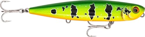 Rapala - Leurre de Pêche Precision Xtreme Pencil Exo Construction Plastique - Leurre Mer Flottant - Profondeur de Nage Surface - Taille 12,7cm / 26g - Fabriqué en Estonie - Hot Peacock Bass