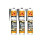 Sika - Lot de 3 mastics butyl seal-189 Toiture & Gouttière - Gris - 310ml - Gris