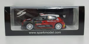 Spark 1/43 Modèle Die Cast Auto Rally Citroen C3 WRC Monte Carlo 2017 Meeke