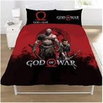 God Of War Warriors Täcke Set Double Svart Röd