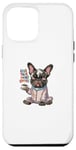 Coque pour iPhone 13 Pro Max Less Talk More Coffee Bouledogue français amusant et mignon graphique