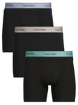 Calvin Klein 3 Pack Modern Cotton Stretch Boxer Briefs - Black, Black, Size S, Men