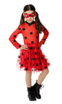 RUBIES - Miraculous Officiel - Déguisement Robe Tutu Ladybug pour Enfant sans masque - Taille unique 5-8 ans. Idéal pour Carnaval, Halloween ou aniiversaire LadyBug Miraculous