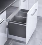 Hailo Système de Déchets Triple XL Tiroir 80cm Bio Frontauszug Cuisine