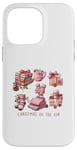 Coque pour iPhone 14 Pro Max Christmas In The Air Rose Noël Fille Femme