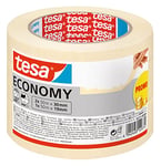 tesa Masking Tape ECONOMY EcoLogo - Painters Tape, 4 Days Residue-Free Removal, Without Solvent - Narrow, 2x 50m x 30 mm Plus 1x 50m x 19mm