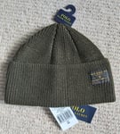 Genuine POLO RALPH LAUREN Wool Green VINTAGE NAVAL WATCHCAP BEANIE 449891266001