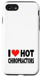 Coque pour iPhone SE (2020) / 7 / 8 I Love Hot Chiropractors Cœur Médecin Chiropratique Dos