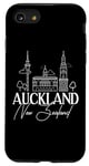 Coque pour iPhone SE (2020) / 7 / 8 Auckland Nouvelle-Zélande City Skyline Carte Voyage