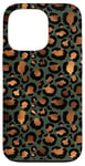 iPhone 13 Pro Elegant Green Leopard Print and Earthy Cheetah Print Pattern Case