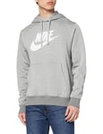 Nike M Nsw Club Hoodie PO BB Gx Sweatshirt - Dark Grey Heather/Matte Silver/(White), 4X-Large