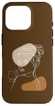 iPhone 16 Pro Line Art Abstract Minimalist of Women Beauty Silhouette Case