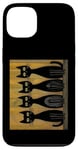 Coque pour iPhone 13 4 chats noirs d'inspiration rétro sur un motif ondulé cool