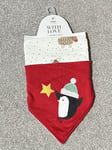 M&S Baby 2 Christmas Dribble Bibs With Absorbent Towelling Backs One Size