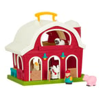 Battat – Classic Barn Playset – Farm Toys for Toddlers – Farm Animals – Farmer's Barn with Carry Handle – 18 Months + – Big Red Barn