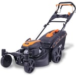 Tondeuse thermique autotractée avec roues avant pivotantes 51cm 170cm3- FUXTEC FX-RM5170agile - bac 60L + mulching