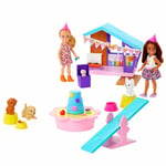 Barbie Chelsea Dog Party Mattel HJY88 Lot de 2 poupées avec Animaux de Compagnie et Accessoires, Jouet + 3 Ans