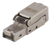 DELTACO RJ45 plug Cat6A, shielded, tool-less, metal