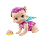 My Garden Baby poupon bébé papillon Trotteur & Sons 30 cm rose avec 20 sons et ailes articulées, poupée pour enfant dès 2 ans, GYP31