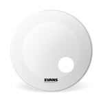 Evans EQ3 Resonant Coated White Bass Drum Head, 24 Inch