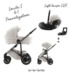 BritaxSmile 5Z Travelsystem babypakke - 4 i 1 - Vogn+Liggedel+BabySafe PRO+base - Soft Taupe - LUX