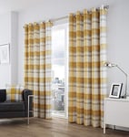 Fusion - Balmoral Check - Curtains, 168 x 183cm, Ochre