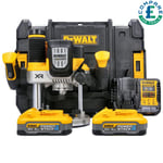 Dewalt DCW620H2-GB 18V XR Brushless Plunge Router + 2 x 5Ah Powerstack Batteries