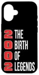 Coque pour iPhone 16 Anniversaire 2002 La naissance des légendes