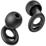 Link Dream Ear Plugs for Sleep, Silicone Earplugs for Sleeping 28dB Noise Cancelling, Soft and Reusable Hearing Protection for Snoring, Flights, Concerts, Noise Sensitivity - S/M/L (Black)