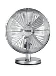 Tower T605000 Metal Desk Fan With 3 Speeds, Automatic Oscillation, Long-Life Motor, 12 Inch, 35W, Chrome
