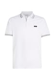 Stretch Pique Multi Tipping Polo White Calvin Klein