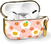 Coque [ Motif Floral ] Compatible avec Apple Airpods Pro 2e Génération (2022) - Boîtier Recharge à Induction - Case Mousqueton & LED Visible - Étui Rose