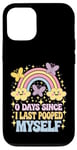 Coque pour iPhone 12/12 Pro 0 Days Since I Last Pooped Myself Coloré Rainbow Groovy