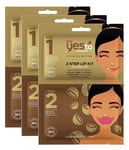 Yes To Coconut 2-Step LIP KIT: 3 x Single Use Exfoliating Scrub For Lips