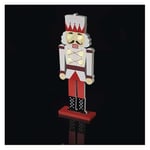 EMOS Figurine de soldat en bois, 30 cm, lumineuse avec LED, décoration de Noël, traditionnelle, fonctionne avec piles (CR2032) - Blanc chaud - Pour intérieur