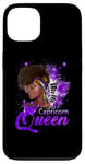 Coque pour iPhone 13 Violet Capricorne Queen Femme afro-américaine Dec Jan