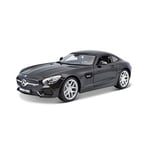 Maisto Mercedes AMG GT : Voiture Miniature à l'échelle 1/18, avec Suspension, Portes, Coffre et Capot ouvrant, modèle Fini, orientable, 24 cm, Noir (531398)