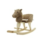 Sweety Toys- Plüsch 7080 Cheval à Bascule en Velours Beige avec Sons de Galop et Hongrois