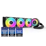 ARCTIC Liquid Freezer III 360 A-RGB - PC à refroidissement par eau, refroidisseur d’eau tout-en-un pour processeur AIO, Compatible Intel LGA1851/1700 et AMD AM5/4, Pompe à commande PWM efficace - Noir