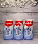 3 x 100ml Colgate 2 in 1 Teeth Whitening, Toothpaste &Mouthwash -BLUE Toothpaste