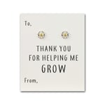 Thank You for Helping Me Grow Daisy Earrings by Philip Jones