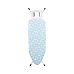 Brabantia - Ironing Board C - with Steam Iron Rest - Large & Foldable - Adjustable Height - Non-Slip Feet Cotton Cover - Child & Transport Lock - Fresh Breeze - 124 x 45 cm