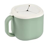 BÉABA, Tasse Repas Bebe Silicone, Tasse Enfant, Vaisselle Enfant, Tasse A Goûter, Couvercle Amovible, Materiaux Sain, 460ml, Pick 'n' Snack, Vert sauge