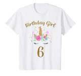 Youth 6th Birthday Girl Unicorn Shirt 6th Birthday Outfit T-Shirt