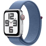 APPLE Apple Watch Se Gps + Cellular - 40 Mm Silver Aluminiumfodral Winter Blue Sport Loop Strap