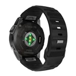 TiMOVO Bracelet de Montre Compatible avec Garmin Fenix 7X Pro/Fenix 7X/6X, Bracelet de Sport en Silicone Souple pour Fenix 6X Pro/Fenix 5X/Fenix 5X Plus/Fenix 3/Descent Descent MK2i, Noir