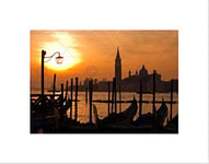 Wee Blue Coo Photo Cityscape Venice Italy Sunrise Dawn Sun Canal Wall Art Print