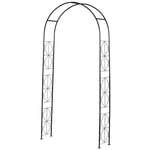 Archway Spaljé Plant Arch Spaljé Trädgårdsbåge Tak Metall Svart 114 X 30 X 230 Cm